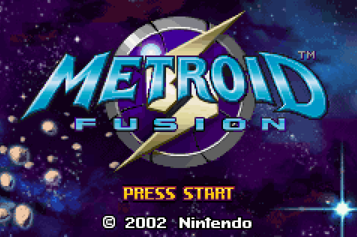 Metroid Fusion Title Screen